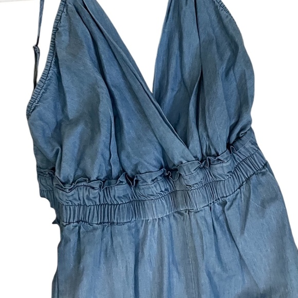 Thread Story Blue Denim Jumpsuit with Adjustable Straps - Size Large - Picture 6 of 11